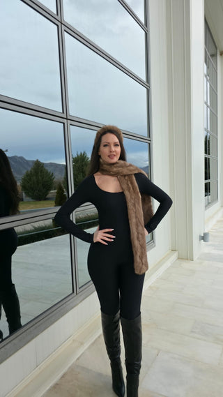 Luxury Mink Scarf – New to Marie Minks With Matching Headband