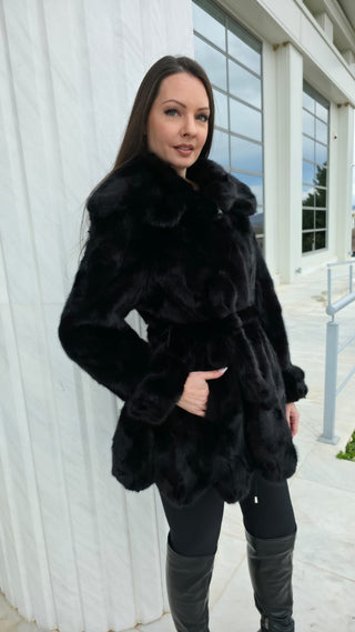 “JERSEY” LUXURY MINK FUR COAT