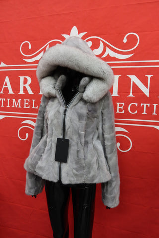 “JERSEY” LUXURY MINK FUR COAT