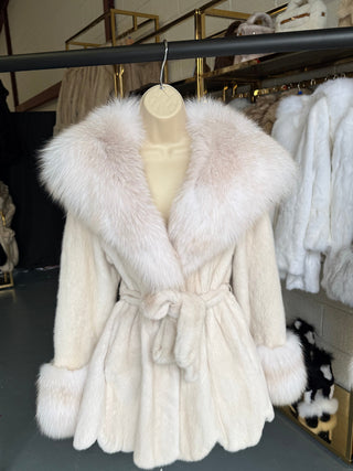 PEARL “ NAOMI” LUXURY MINK FUR COAT