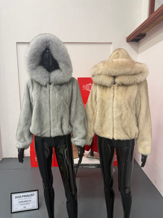 Hooded Bomber Mink Fur Jacket