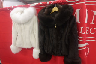 Hooded Bomber Mink Fur Jacket With Fox Cuffs