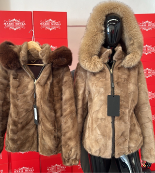 Hooded Bomber Mink Fur Jacket