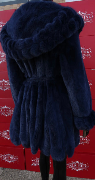 “JERSEY” LUXURY MINK FUR COAT