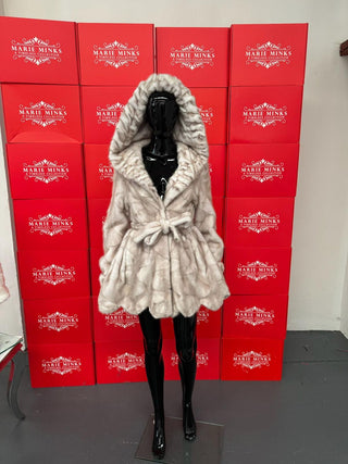 “JERSEY” LUXURY MINK FUR COAT