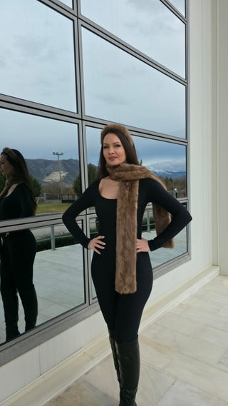 Luxury Mink Scarf – New to Marie Minks With Matching Headband