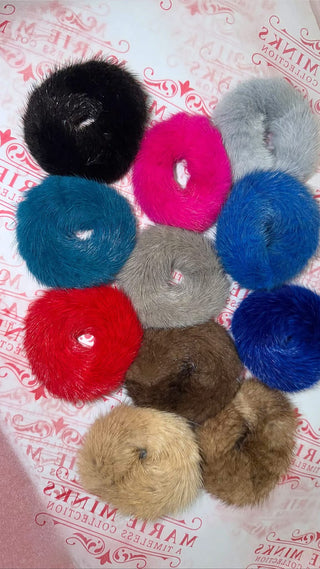 Real Mink Fur Scrunchies