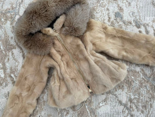 Girls Bomber Jacket -Kids Pattern Mink