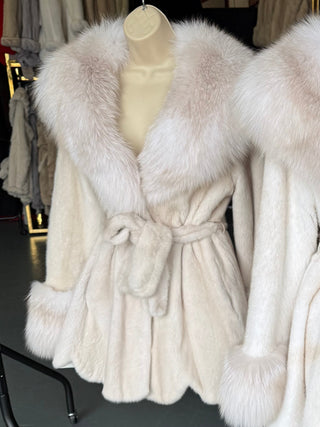 PEARL “ NAOMI” LUXURY MINK FUR COAT