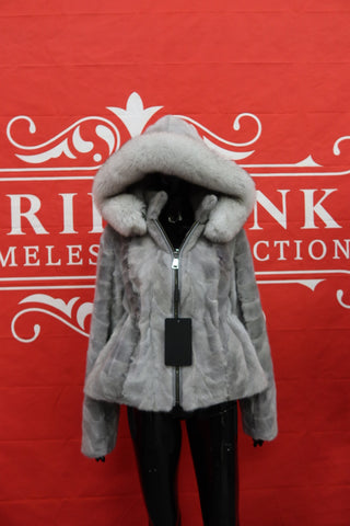 “JERSEY” LUXURY MINK FUR COAT