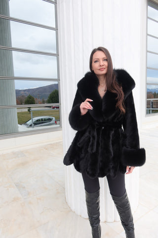 “JERSEY” LUXURY MINK FUR COAT