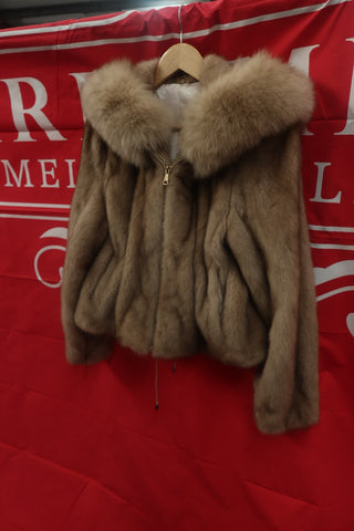 Hooded Bomber Mink Fur Jacket
