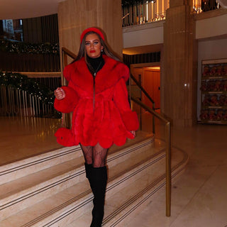 “JERSEY” LUXURY MINK FUR COAT