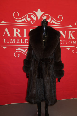 “JERSEY” LUXURY MINK FUR COAT