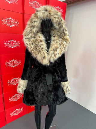 Pattern Mink With Lynk Collar Hood and Cuffs