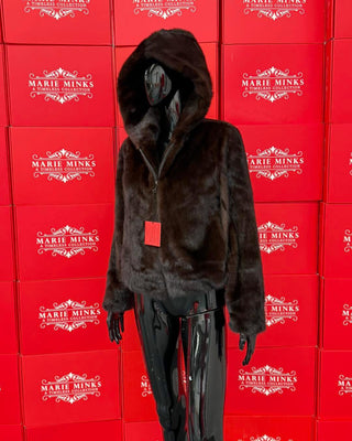Hooded Bomber Mink Fur Jacket