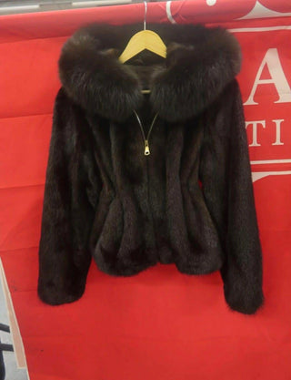 Hooded Bomber Mink Fur Jacket