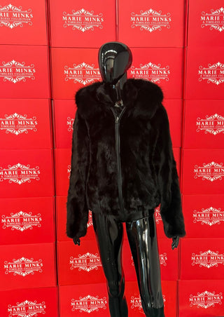 Hooded Bomber Mink Fur Jacket